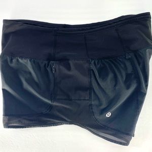 Lululemon Athletica Womens Shorts Sz 6 Black Jogging Sports Cycling Jogging